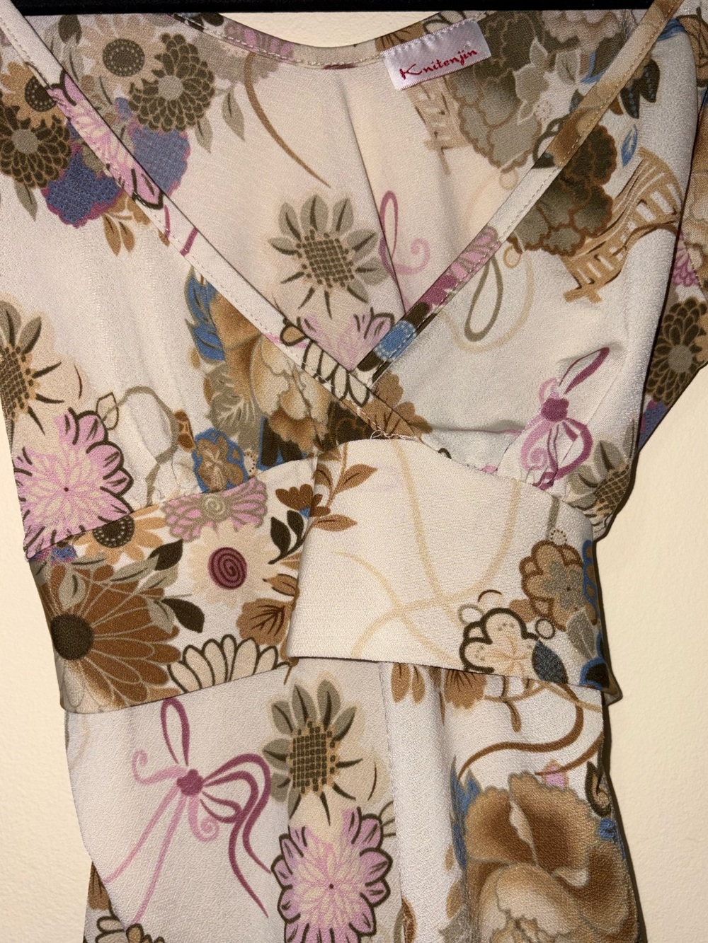 Floral Tie-Back Blouse